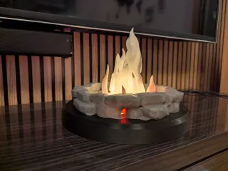 A Cozy Fireplace - Voice Activated LED Lamp