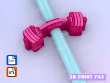 Straw Topper Weight lifting-0