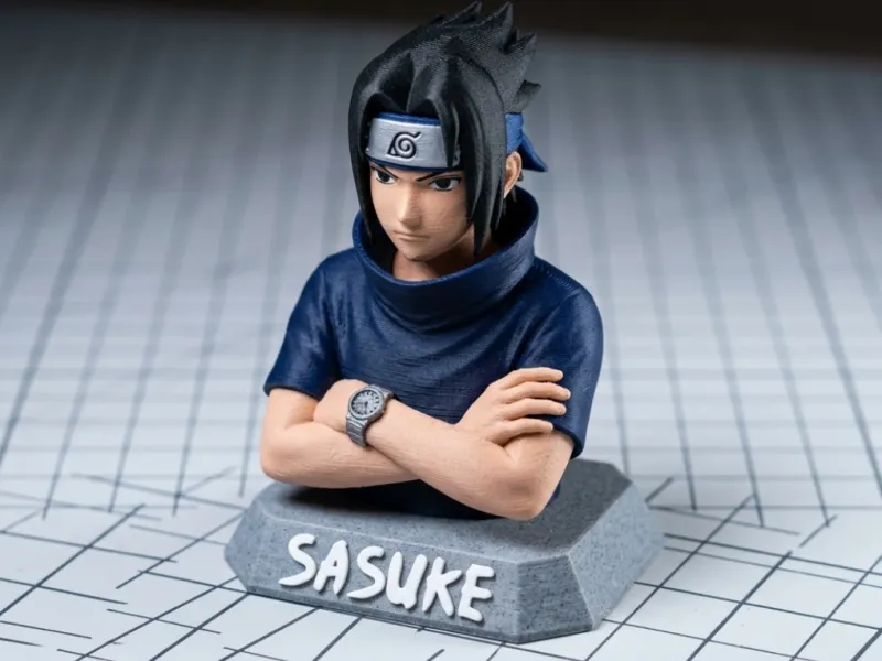 Sasuke Uchiha Bust - Naruto Anime Figure 3D Model