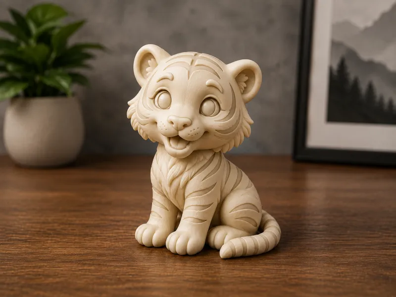 Süßes Tigerjunges – Entzückender 3D-druckbarer Tiger