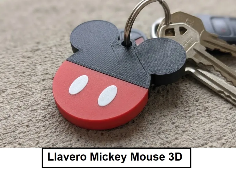 Mickey Maus 3D-Schlüsselanhänger | Ikonisches Outfit