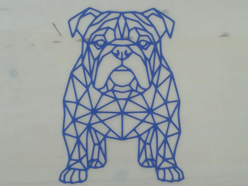 Bulldog Lowpoly Wallart