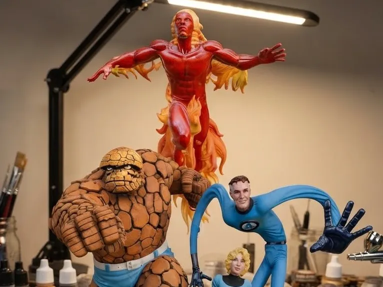 The Fantastic Four Classic Comic Diorama Model