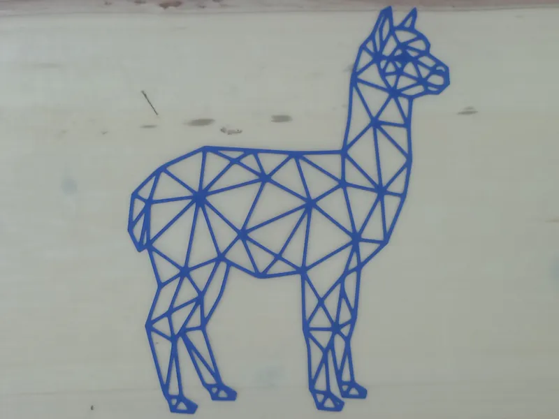 Alpaca Lowpoly Wallart