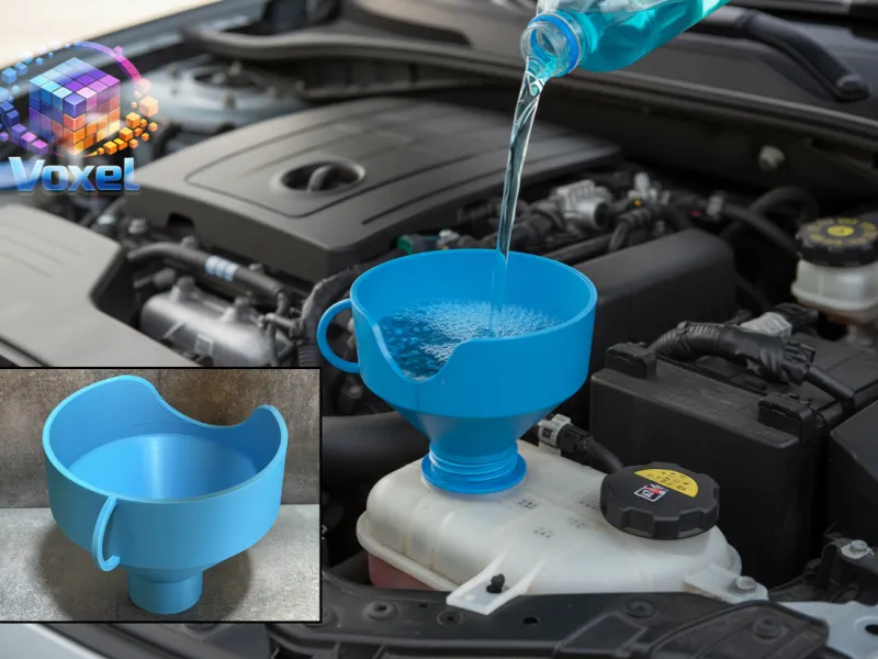 Brede vloeistoftrechter (Perfect voor auto's)