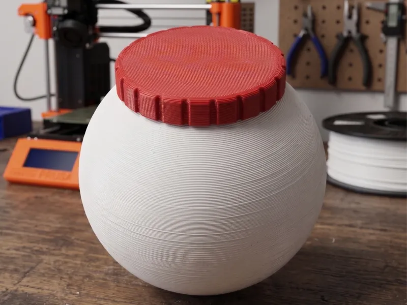 bocal circulaire avec couvercle