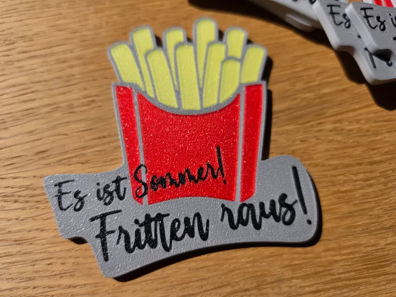 Es verano - ¡saca las patatas fritas! Posavasos divertidos