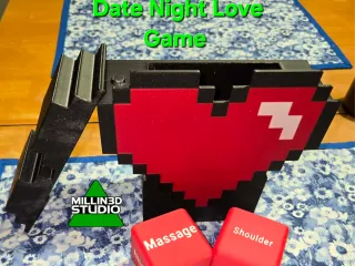 Valentine's Day Date Night Dice Game with Heart Chest