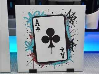 Graffiti Ace of Clubs – Hueforge – 4 Colors