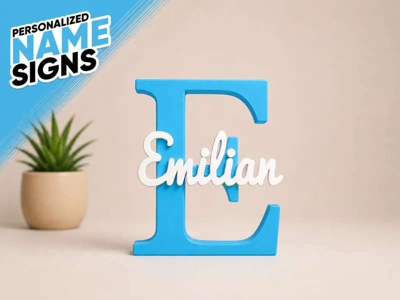 Placa de Nome 3D - Emilian