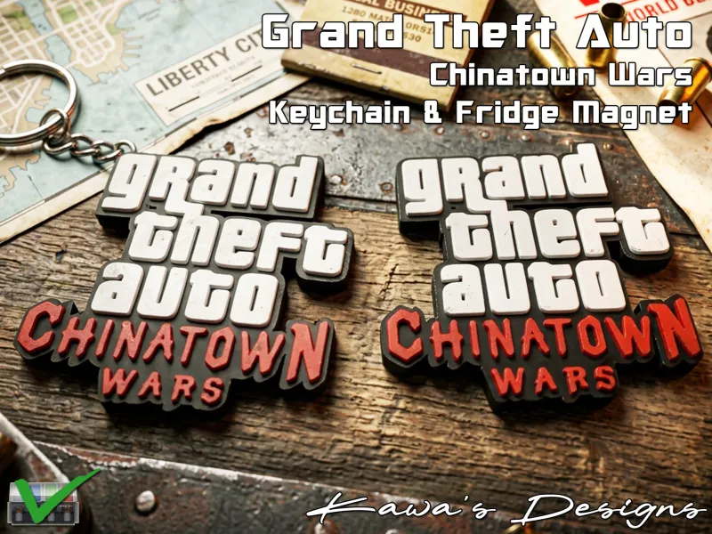 Grand Theft Auto Chinatown Wars Keychain & Fridge Magnet