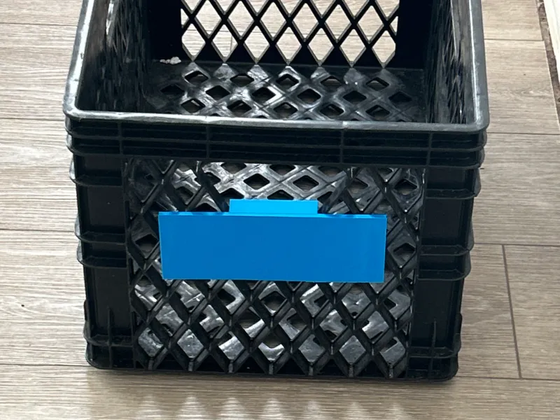 milk crate label