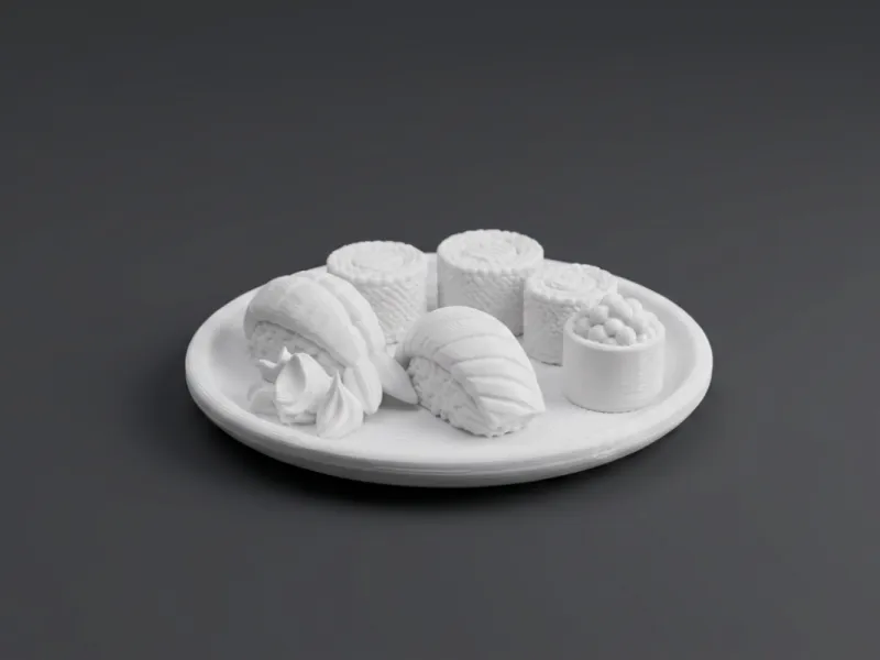 Sushi-Teller 3D-Modell