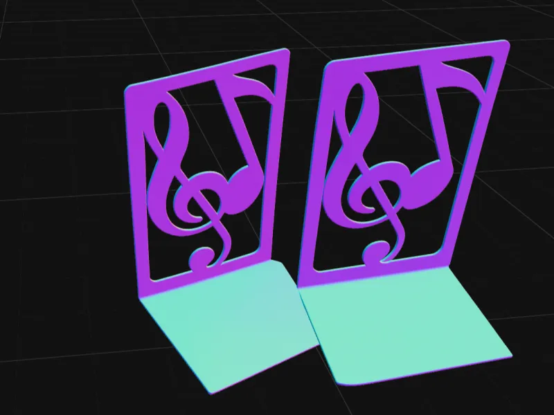 Musical Note Bookends | Modern Music Book Holder