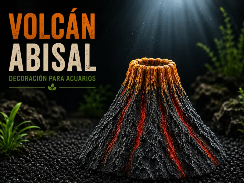 Decoración de acuario Volcán Abisal