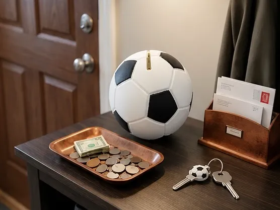 Mini Soccer Ball Piggy Bank - Scalable Size