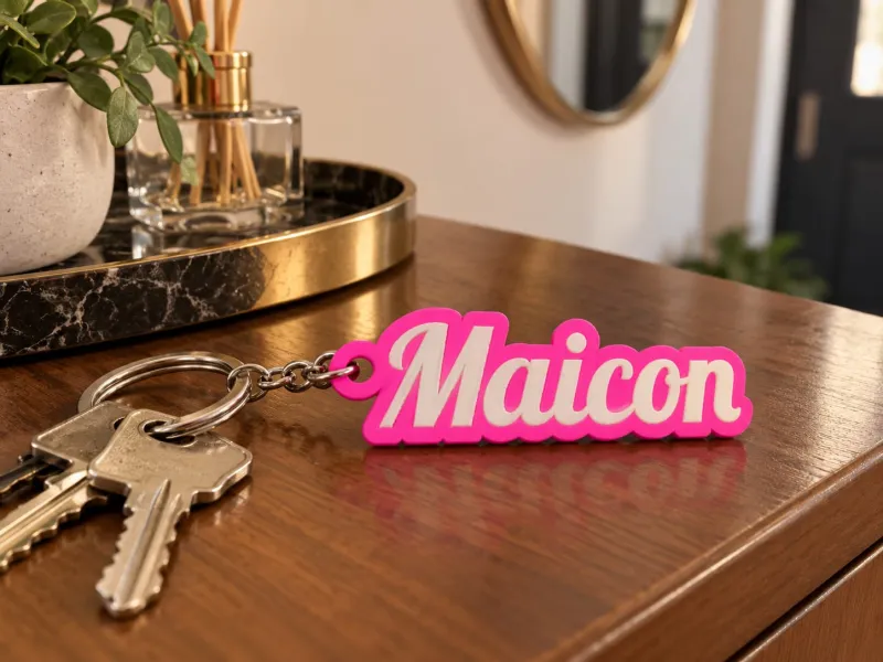 Personalisierter Schlüsselanhänger Name Maicon 3D-Schlüsselanhänger