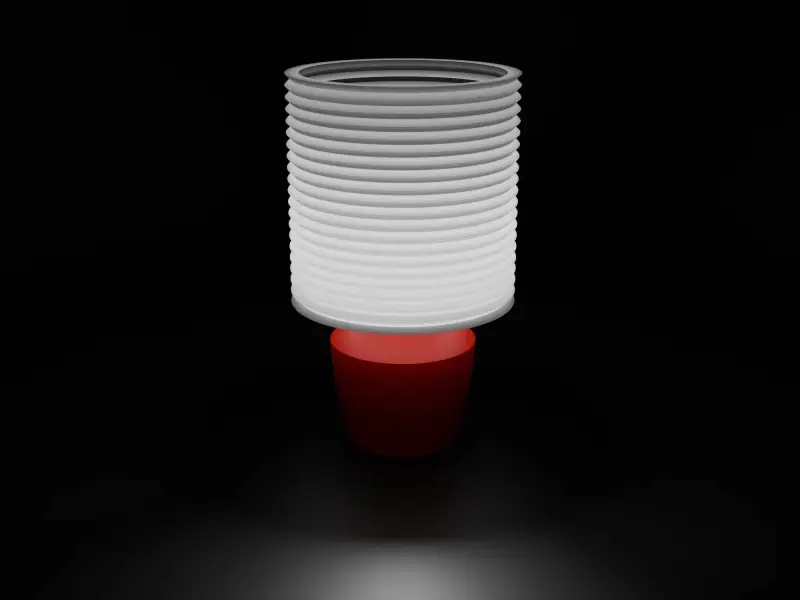 Modern Ribbed Table Lamp - Easy 3D Print (E27 Socket)