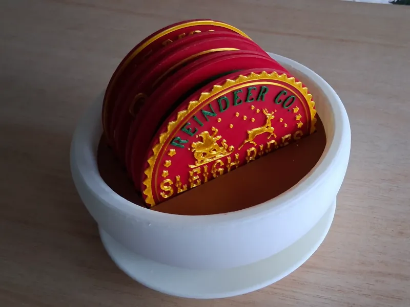 Kerst Onderzetter Cacao