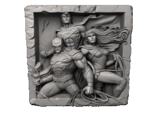Batman, Wonderwoman and Superman - Dc Comics
