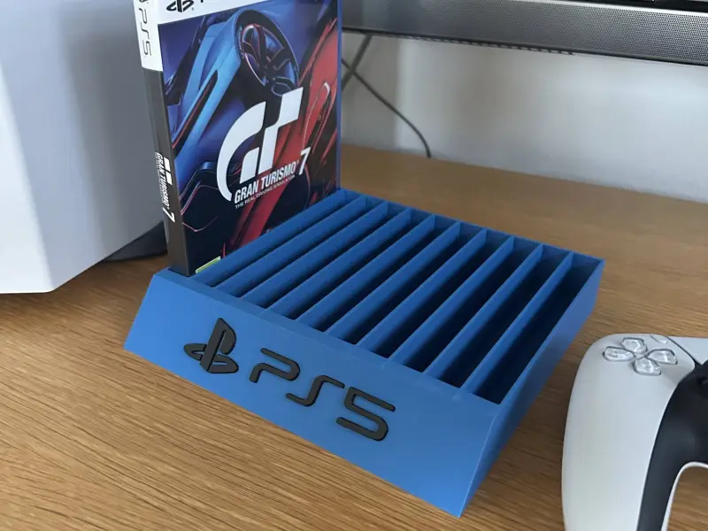 PS5 Game Case Holder – Two-Part 3D Model for Single-Color Pr