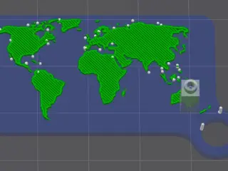 World Map Keychain