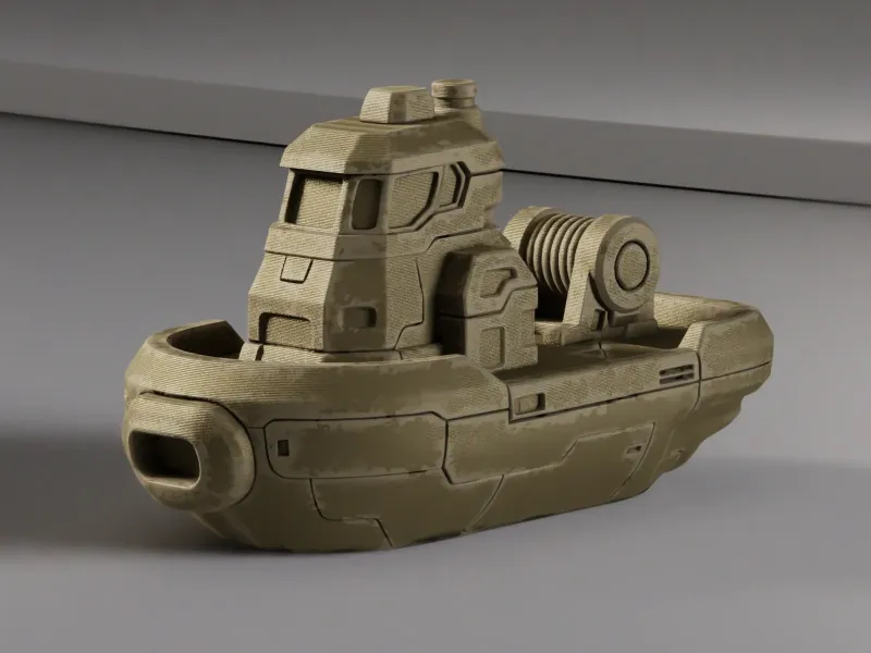 Cute Tugboat Toy #2 STL | Desk Decor