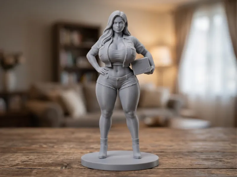 Kawaii Delivery Girl Statue v4