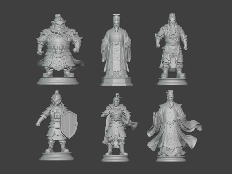 Three Kingdoms character figurines and sculptures Liu Bei