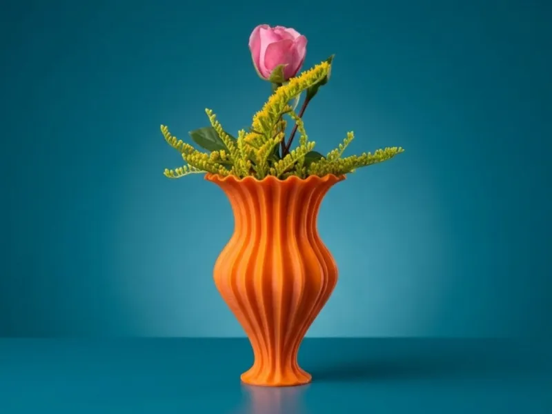 Jarrón naranja moderno