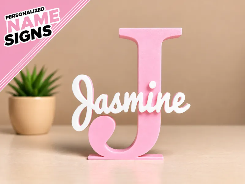 3D İsim Plakası - Jasmine