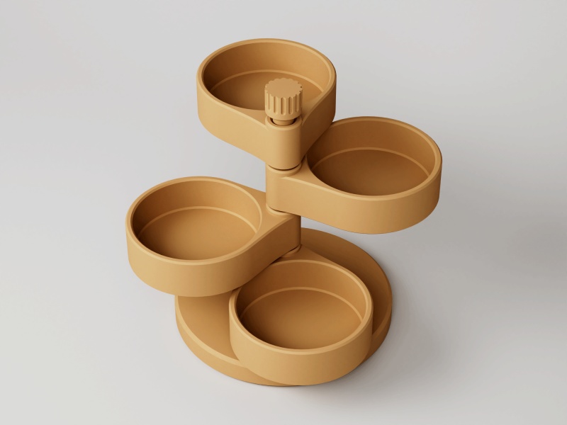Spinning Tray Tower - Rotating Desk Organizer
