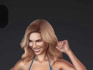 Frau im bikini