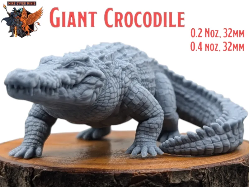 Crocodile Géant - MGM Mini Prête à Imprimer