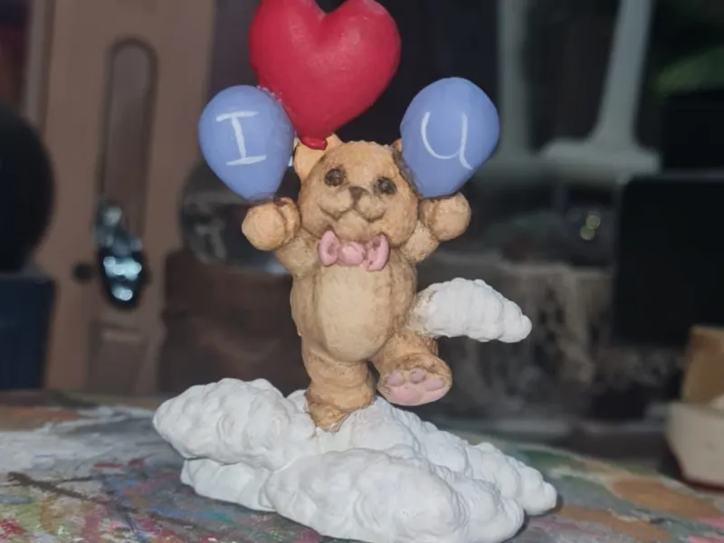 Ours "Je t'aime" avec des ballons