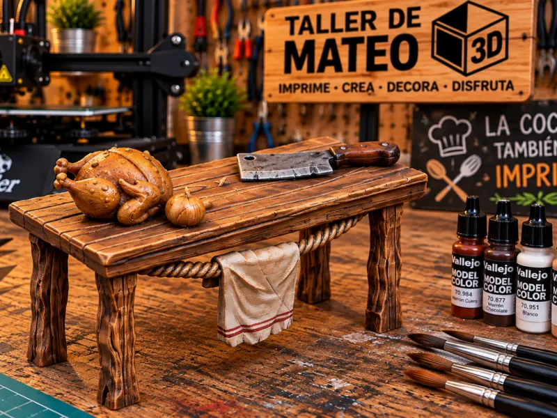 mesa cocina rustica