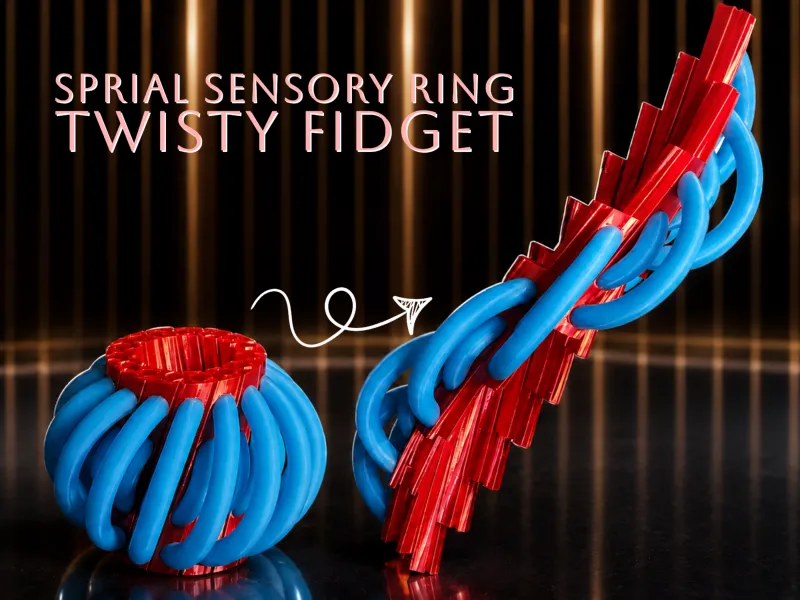 Bague sensorielle en spirale - Fidget Twisty
