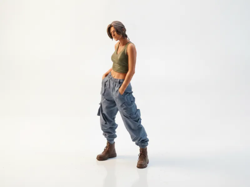 Cargo Pants Babe Female Figure 3D Printable