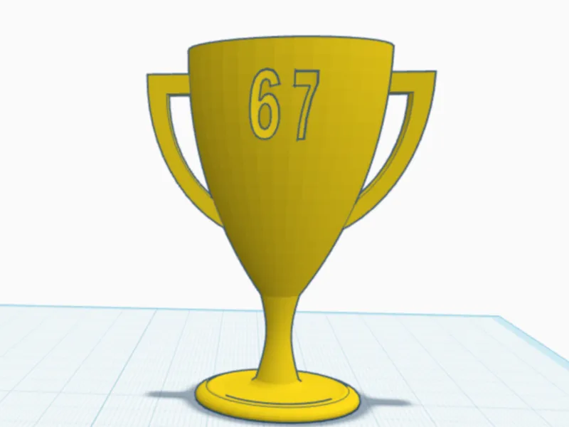 6 7 six seven trophy cup