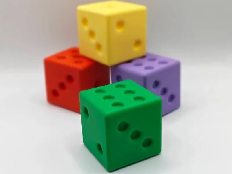 Large playing dice