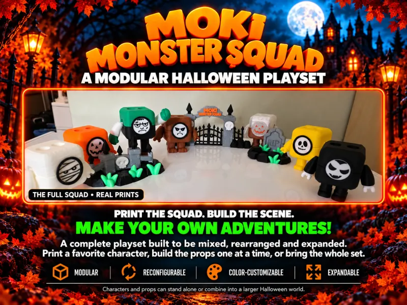 Moki Monster Squad - A Modular Halloween Playset