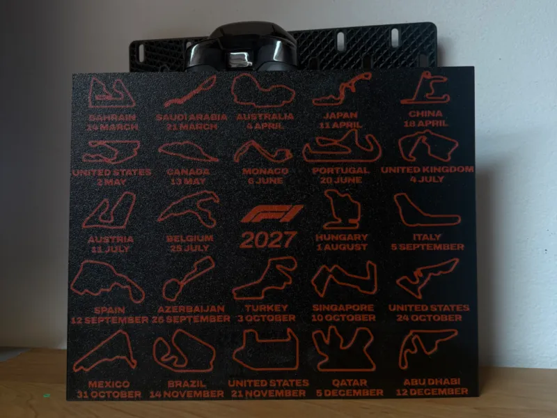 2027 F1 calendar flat