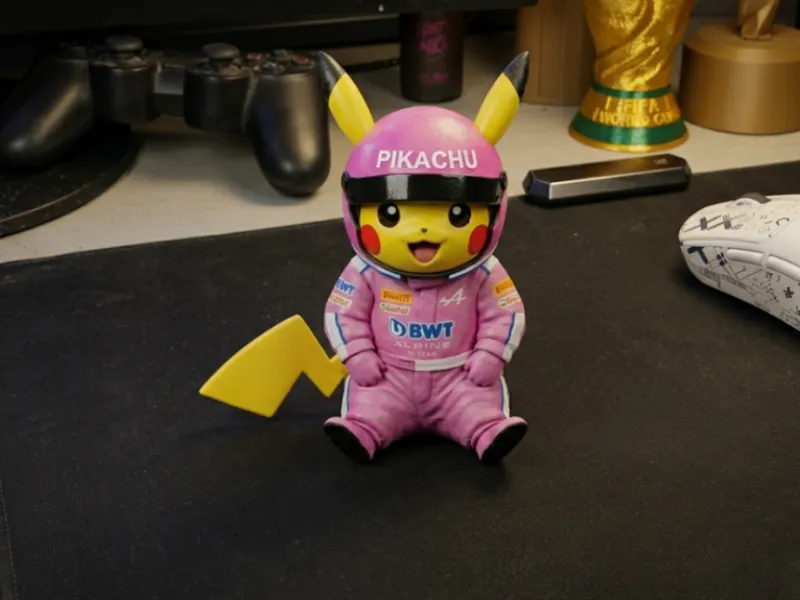 Pikachu F1 Racing Figurine - Alpine BWT Edition | High-Detai