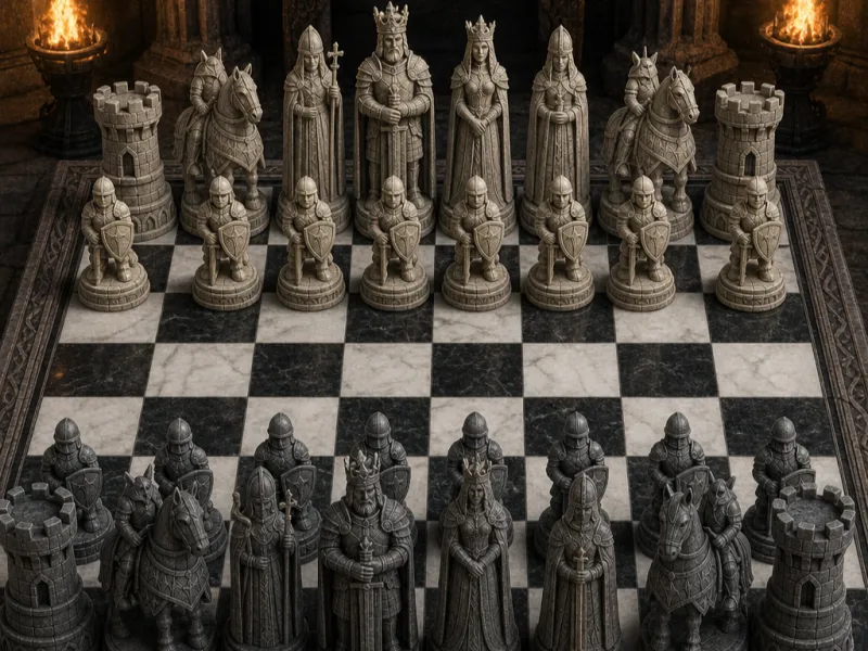 Medieval chess set