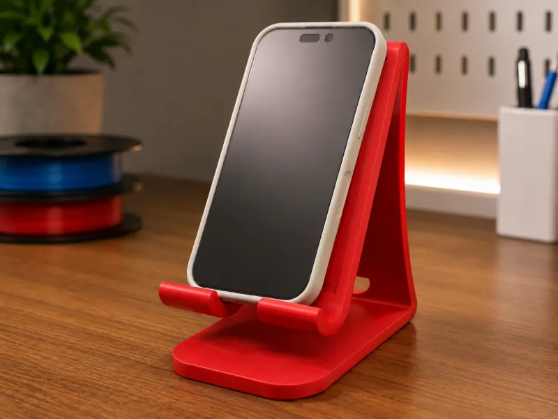 Modern Phone Stand with Charging Cable Access