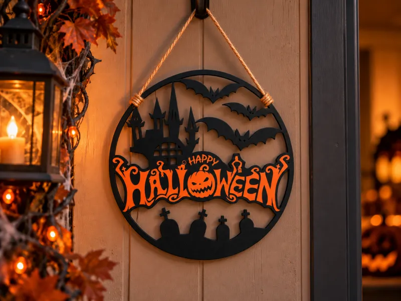 Décoration murale Château hanté d'Halloween