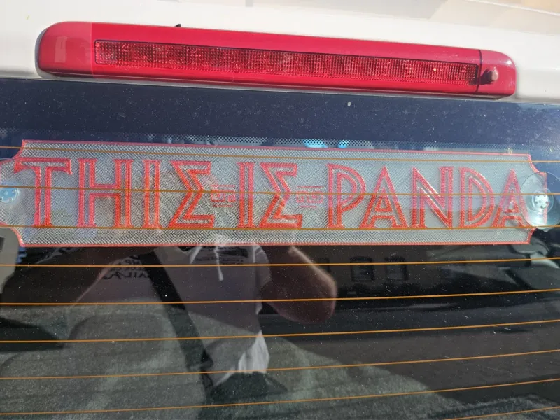 Letreiro de Janela para Fiat Panda – "Este é o Panda" (Estilo Espartano)