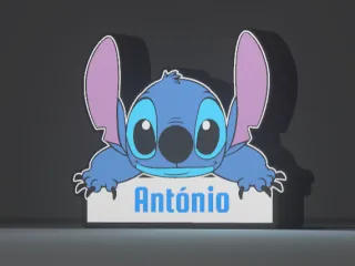 lightbox stitch personalized name antónio