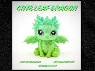 Cute Leaf Dragon + Keychain Version