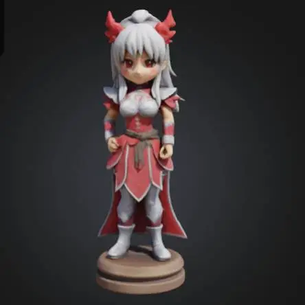 Anime Dragon girl chess set - layla the noble runner